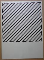 MARC VERSTOCKT / GEOMETRIE / ZW-W ZEEFDRUK / 78x56cm / SIG, Antiek en Kunst, Kunst | Litho's en Zeefdrukken, Ophalen of Verzenden