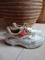 Lederen mand, Kleding | Dames, Verzenden, Wit, Zo goed als nieuw, Sneakers