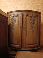 Encoignure en chêne, meuble d'angle ancien, Enlèvement