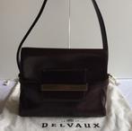 Vintage - DELVAUX Bruin Leren Handtas, Handtassen en Accessoires, Tassen | Damestassen, Ophalen of Verzenden, Gebruikt, Bruin