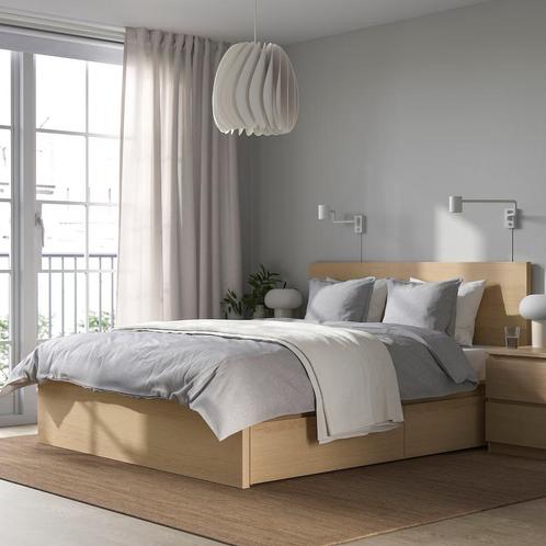 IKEA-bed + lattenbodem + opbergruimte, Huis en Inrichting, Slaapkamer | Bedden, Zo goed als nieuw, Hout, Ophalen of Verzenden