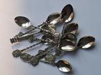 Lot van 10 verzilverde souvenirlepeltjes., Antiek en Kunst, Antiek | Bestek, Ophalen