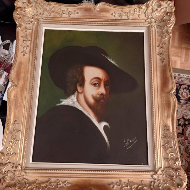 Olieverfschilderij in barokstijl - gesigneerd L.Marco, Antiquités & Art, Art | Peinture | Classique, Enlèvement