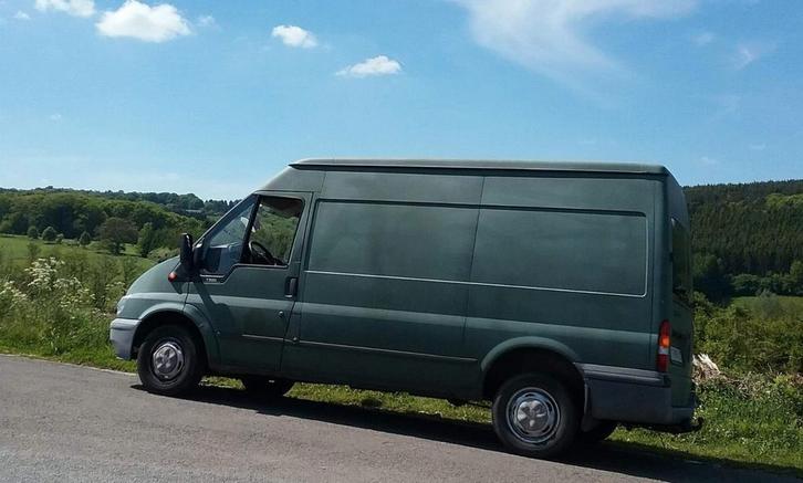 Ford transit bestelwagen uit 2001, Auto's, Ford, Particulier, Transit, Trekhaak, Diesel, Handgeschakeld, Groen, Voorwielaandrijving