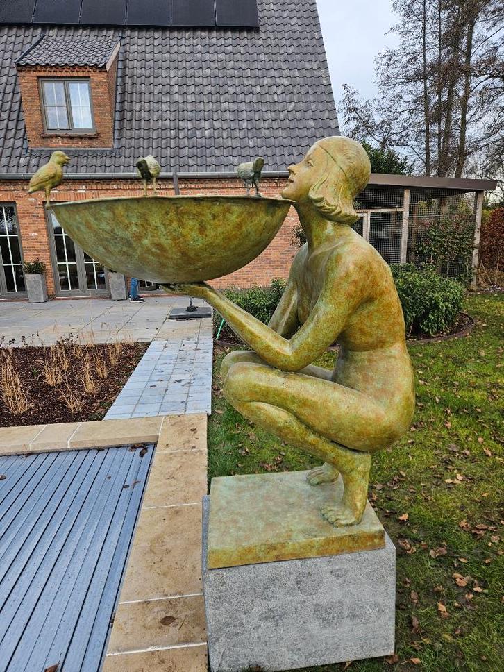 BRONZEN ART-DECO FONTEIN LAATSTE AAN ZEER LAGE OUDE PRIJS!!!, Tuin en Terras, Waterpartijen en Fonteinen, Nieuw, Fontein, Overige materialen