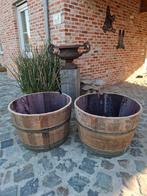 Halve Bordeaux wijnton EIK 47cm x 70cm! Rustieke TOPPER, Ophalen, Zo goed als nieuw
