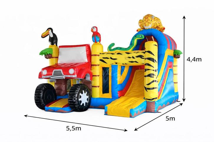 Nieuw springkasteel jeep safari, Hobby & Loisirs créatifs, Articles de fête | Location, Enlèvement