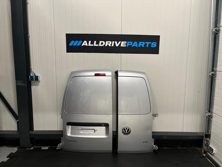 VW Caddy IV set achterdeuren links en rechts LA7W grijs, Auto-onderdelen, Carrosserie, Deur, Achter, Links, Gebruikt, Ophalen of Verzenden