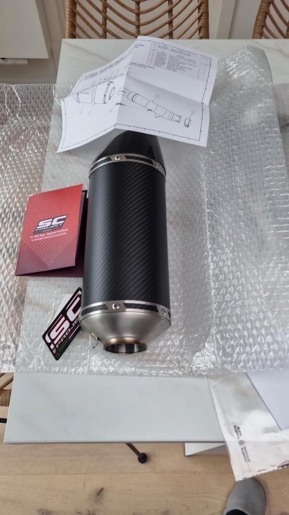 SC-Project Oval carbon uitlaat — Honda NX500, Motoren, Onderdelen | Merk-onafhankelijk, Nieuw, Ophalen of Verzenden