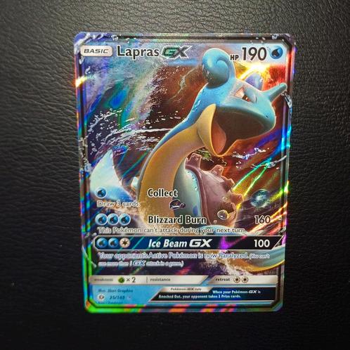 Modern Era: Lapras GX 35/149 Sun & Moon, Hobby en Vrije tijd, Verzamelkaartspellen | Pokémon, Zo goed als nieuw, Ophalen of Verzenden