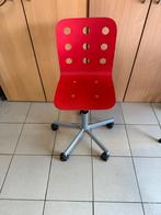 Rode bureaustoel Ikea, Huis en Inrichting, Ophalen, Zo goed als nieuw, Rood, Bureaustoel