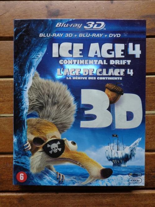 )))  Bluray 3D + Bluray + DVD  L' Âge de Glace 4  (((, CD & DVD, Blu-ray, Comme neuf, Dessins animés et Film d'animation, 3D, Enlèvement ou Envoi