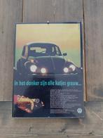 Kader met oude reclame VW kever, Verzamelen, Merken en Reclamevoorwerpen, Ophalen of Verzenden