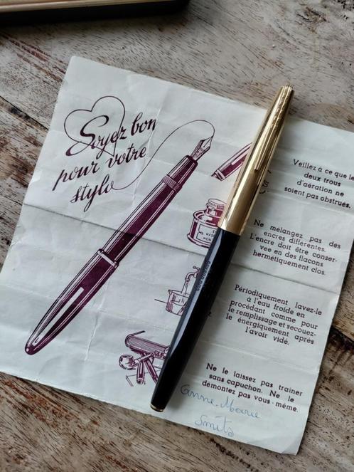 Vulpen bayard - souverain de luxe, Verzamelen, Pennenverzamelingen, Gebruikt, Vulpen, Overige merken, Met doosje, Met reclame