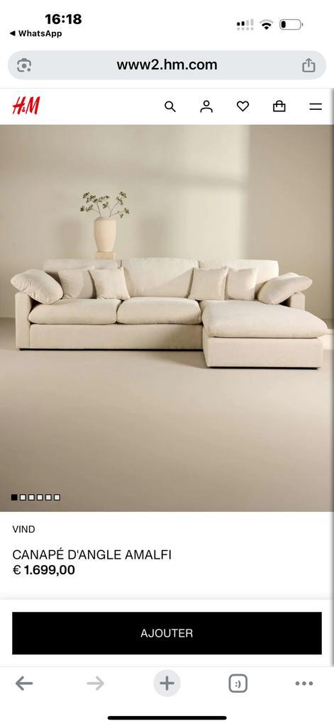 Canapé d’angle neuf , jamais utilisé., Huis en Inrichting, Zetels | Zetels en Chaises Longues, Zo goed als nieuw, Ophalen