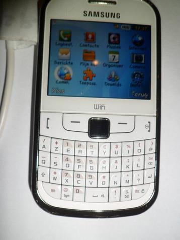 Samsung GT-S3350 blanc, avec câble de chargement, batterie 1