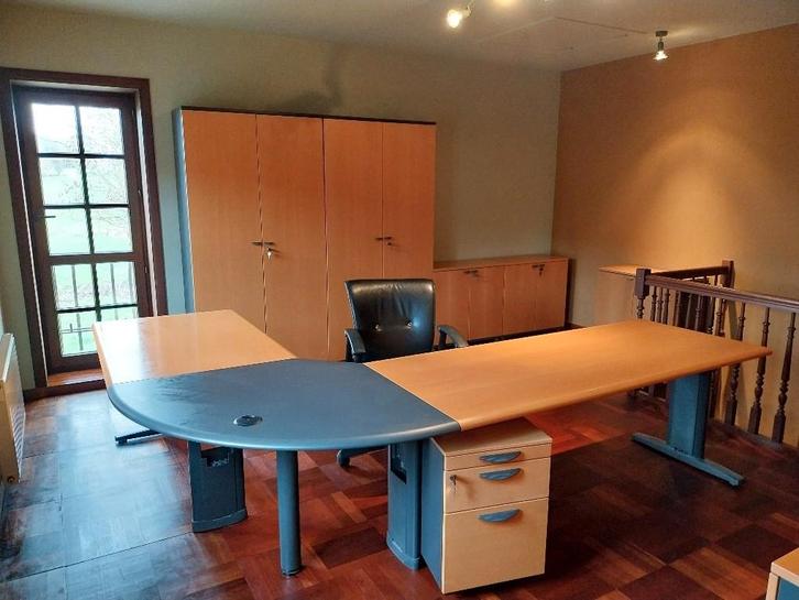 BUREAU D'ANGLE FINITION HETRE, Maison & Meubles, Bureaux, Comme neuf, Bureau, Enlèvement