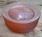 4 + 12 Franse roze glazen ontbijtbordjes, Arcoroc Rosaline, Antiek en Kunst, Ophalen of Verzenden