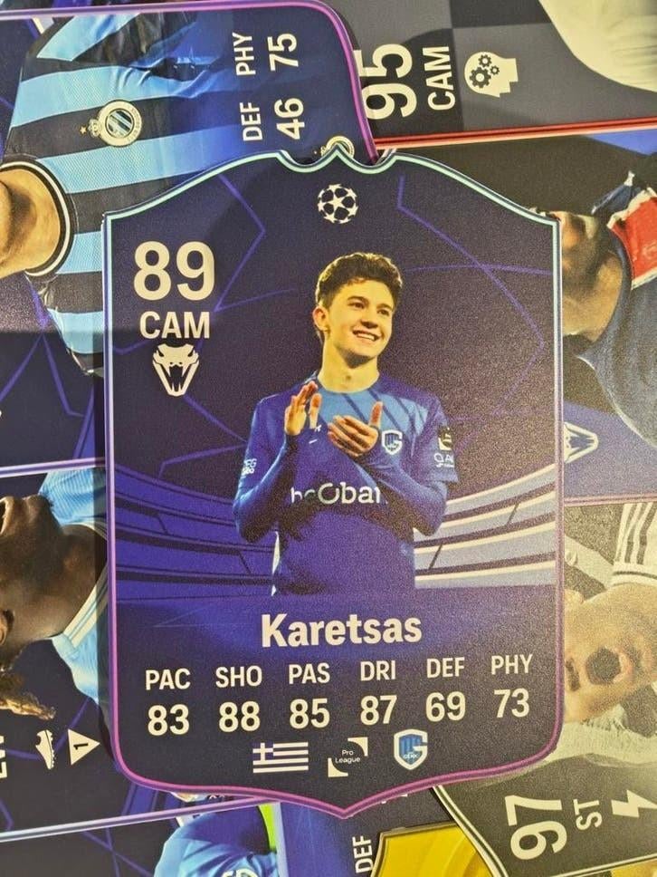 Voetbalkaartjes (37cmx25cm) - KRC Genk / Genkies, Ophalen of Verzenden, Zo goed als nieuw, Poster, Plaatje of Sticker