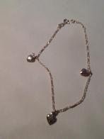 zilveren armband met zilveren hartbedeltjes, Nieuw, Ophalen of Verzenden, Met bedels of kralen, Zilver