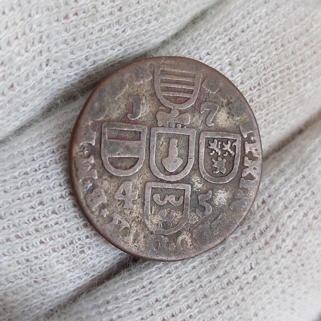 Munt / België / Luik / Oord / 1745, Ophalen of Verzenden, Losse munt