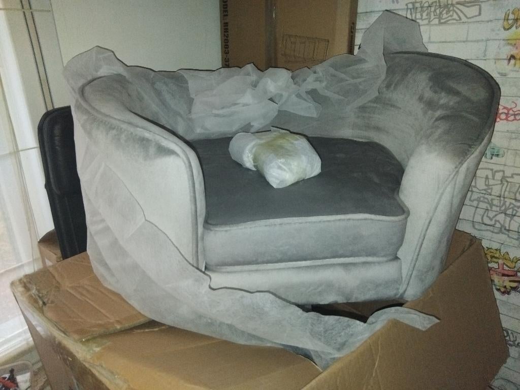 honden mand of zetel nieuw in doos, Enlèvement, Neuf, Poussière