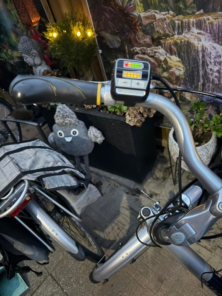 Mooie electrische fiets in goede staat en twee accu’s erbij, Fietsen en Brommers, 59 cm of meer, Ophalen, Zo goed als nieuw, 50 km per accu of meer