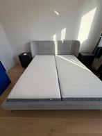 Lit king size 180x200 + 2 sommiers à lattes + 2 matelas, Ophalen, Tweepersoons, Zo goed als nieuw, Matras