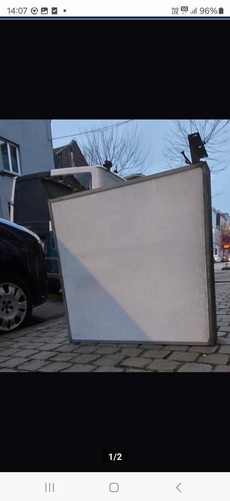 Verlicht bord voor winkelen 150 euros, Ophalen, Reclamebord