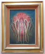 ROGER VAN BELLEGHEM / SYMBOLIEK / OLIEVERF / 58x48cm / KADER, Ophalen of Verzenden