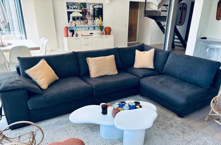 Canapé d’angle moderne en tissu – Très bon état, Maison & Meubles, Canapés | Coins salons complets, Comme neuf, Enlèvement
