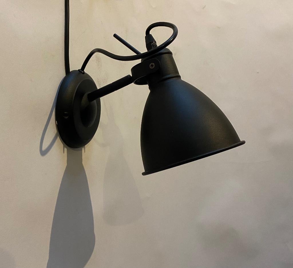 6 hanglampen zwart voor wand., Moins de 50 cm, Enlèvement ou Envoi, Comme neuf, Landelijk