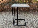 Bijzet Tafel hardsteen voor bank of Fauteuil, Ophalen, Zo goed als nieuw, Metaal