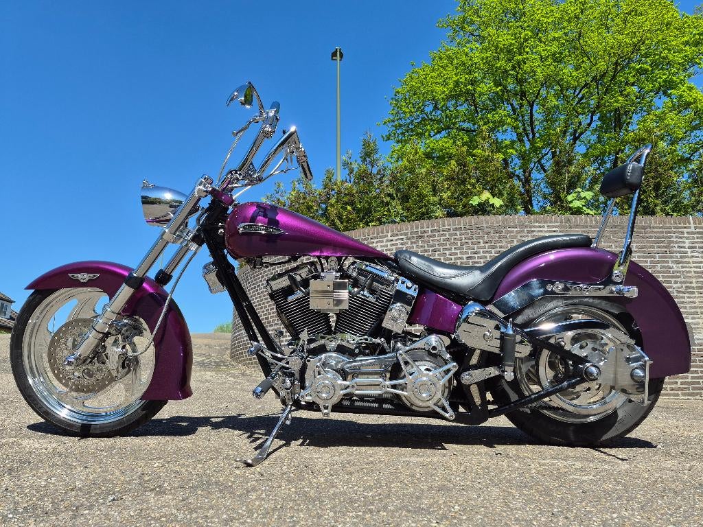 CUSTOM HARLEY SOFTAIL EVO 1340, Motos, Entreprise, Occasion, Plus de 35 kW, 2 cylindres