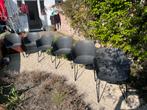 6 kuipstoelen - buiten en binnen, Huis en Inrichting, Ophalen, Kunststof, Gebruikt, Zwart