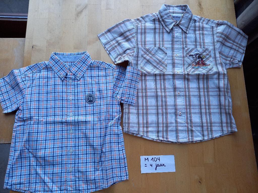 Nieuwstaat hemdjes maat 104 jongen, Overhemd of Blouse, Ophalen of Verzenden, Zo goed als nieuw, JBC.