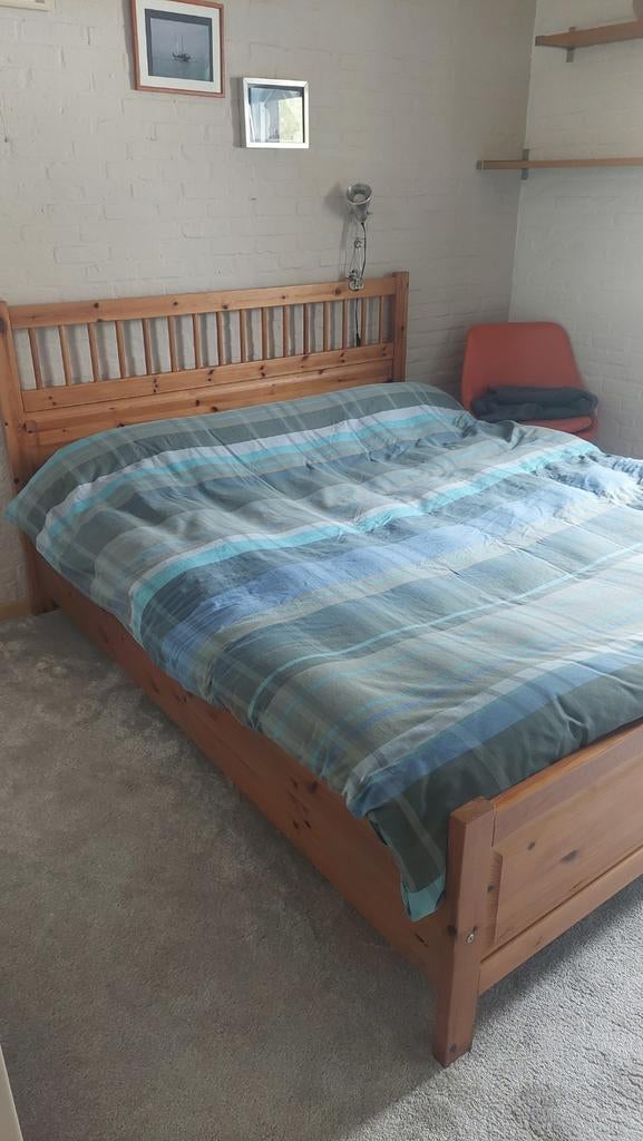 grenen houtte bed, Maison & Meubles, Chambre à coucher | Chambres à coucher complètes, Enlèvement