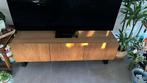Tv meubel + kast, Ophalen, 100 tot 150 cm, Teakhout, Zo goed als nieuw