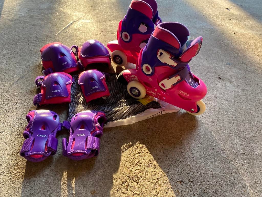 Kinder rolschaatsen met bescherming, Ophalen, Zo goed als nieuw