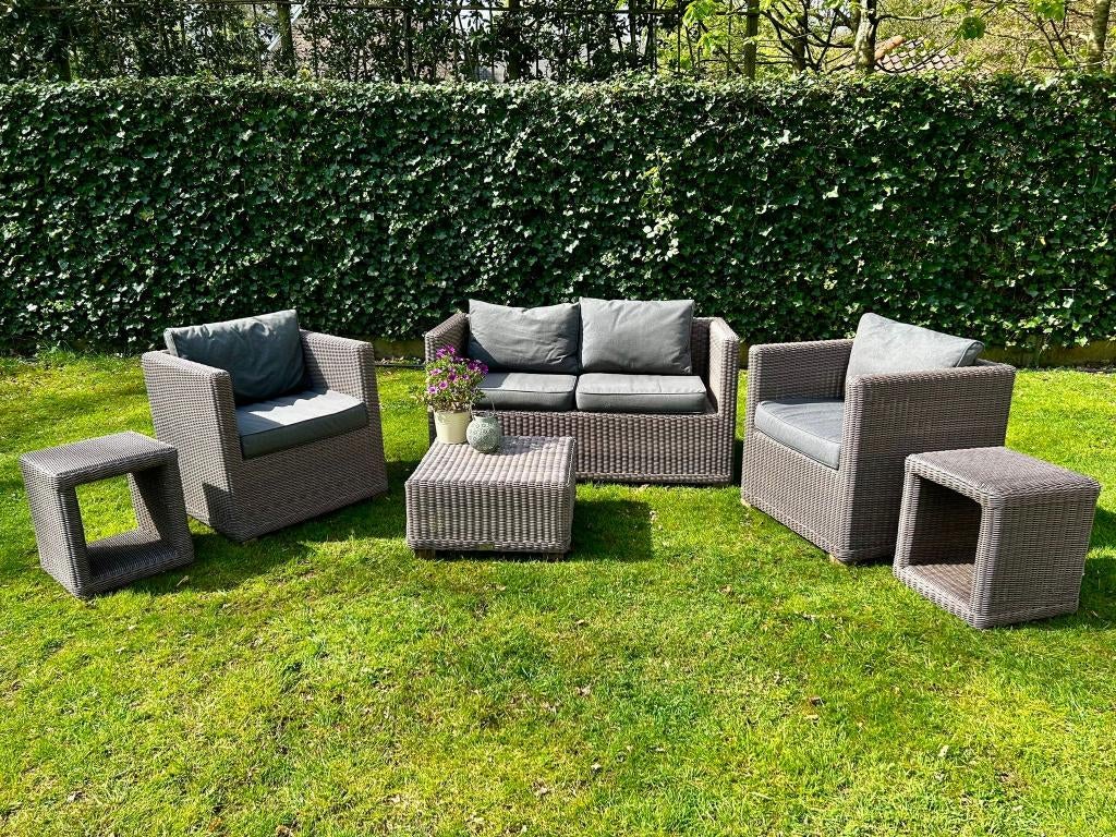 tuin/terras loungeset, Ophalen, 4 zitplaatsen, Gebruikt, Bank