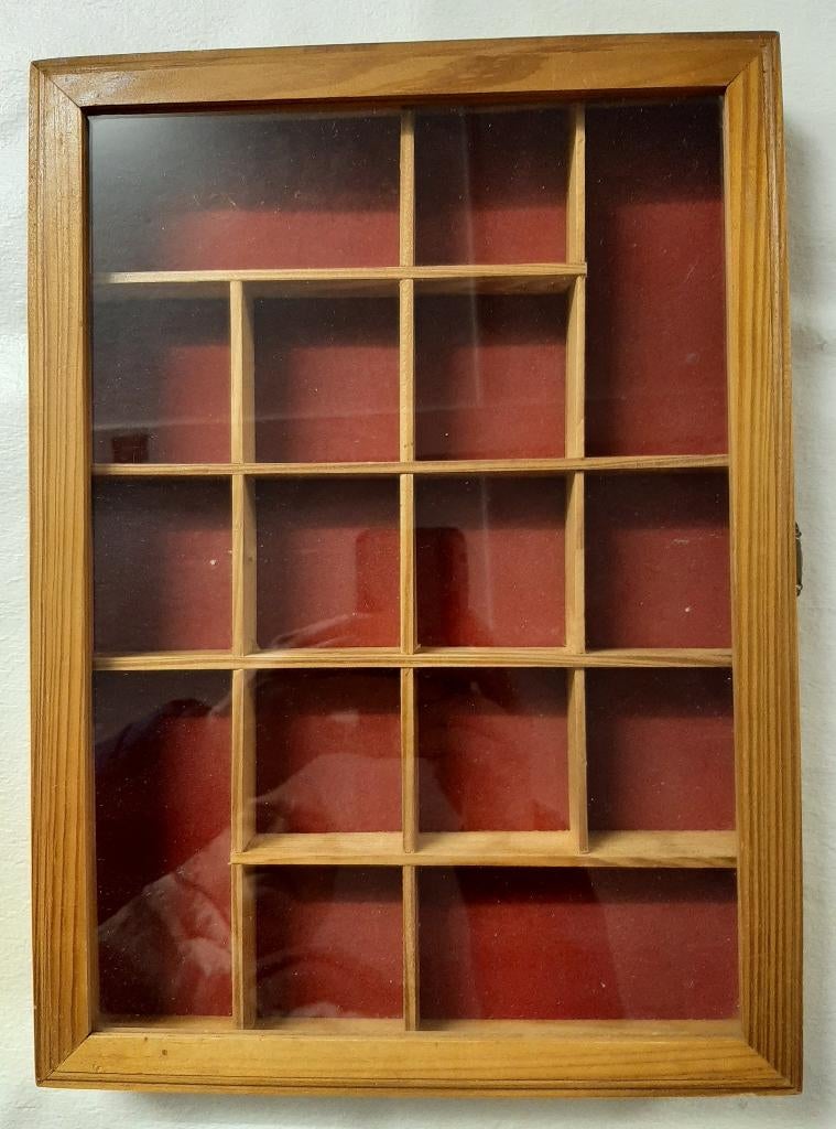 Vitrine murale en bois, Maison & Meubles, Armoires | Vitrines, Moins de 25 cm, Moins de 100 cm, Enlèvement, Utilisé
