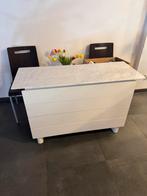 Witte ladekast met Marmer tablet, Maison & Meubles, Armoires | Commodes, Enlèvement, Comme neuf