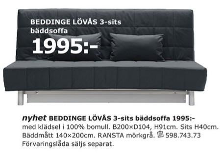 Sofa Bed 140 x 200 cm Ikea, Maison & Meubles, Enlèvement, Comme neuf, Queen size, Autres dimensions