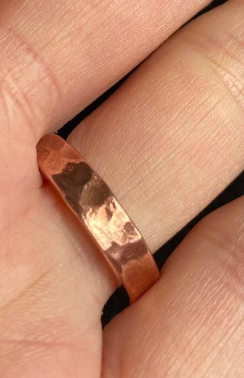 Handgemaakte koperen ring maat 48, Bijoux, Sacs & Beauté, Bagues, Neuf, Femme ou Homme, Autres matériaux, Enlèvement ou Envoi