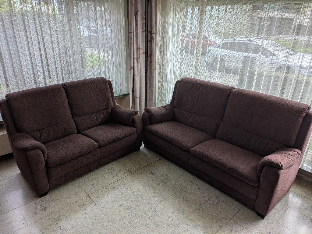 Zetel - 2 zit en 3 zit, Ophalen, Gebruikt, 150 tot 200 cm, 75 tot 100 cm