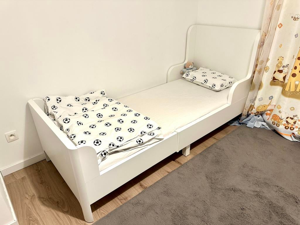 BUSUNGE Meegroeibed, wit, 80x200 cm zgan, Kinderen en Baby's, Kinderkamer | Bedden, Zo goed als nieuw, Ophalen