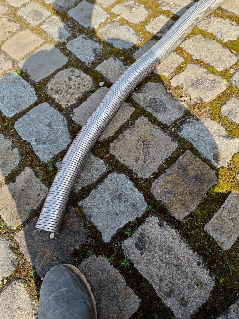 Inox flexibel 185 CM lang 5 CM diameter, Ophalen, Inox