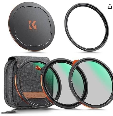 Kit de filtres magnétiques K&F 82 mm avec sac de rangement, TV, Hi-fi & Vidéo, Photo | Filtres, Neuf, Filtre polarisant, 80 mm ou plus