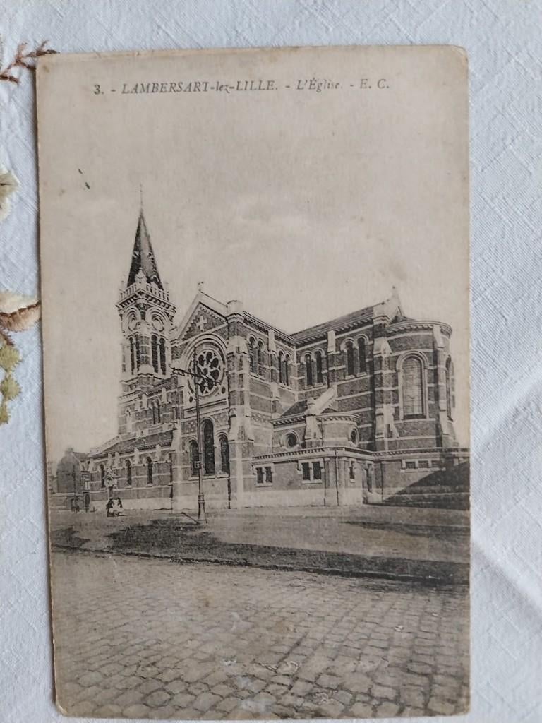carte postale ancienne de « Lambersart (Lille) », Collections, Cartes postales | Étranger, Enlèvement ou Envoi, 1920 à 1940, Affranchie