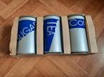 set van 3 nieuwe grote luxe bewaarblikken suiker thee koffie, Ophalen of Verzenden, Nieuw